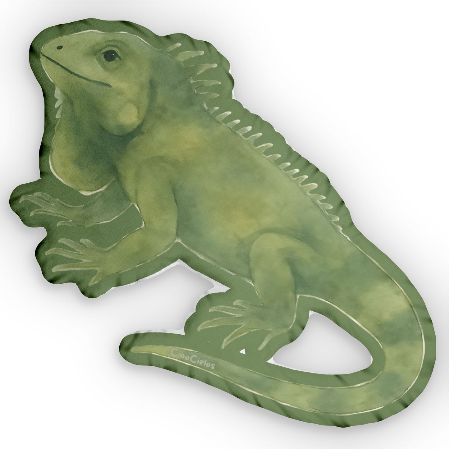 Iguane/Iguana Shaped Lovey Pillow  — Whimsical Animal Decor