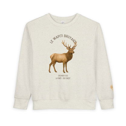 Wapiti/Elk Animal Graphic Crewneck - Toddler Sweatshirt