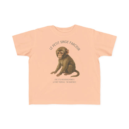 Singe/Monkey Toddler Tee — 'Le Petit Singe Farceur' French Kids Shirt