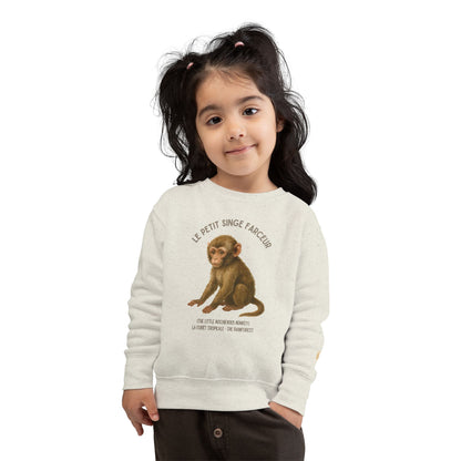 Singe/Monkey Animal Graphic Crewneck - Toddler Sweatshirt