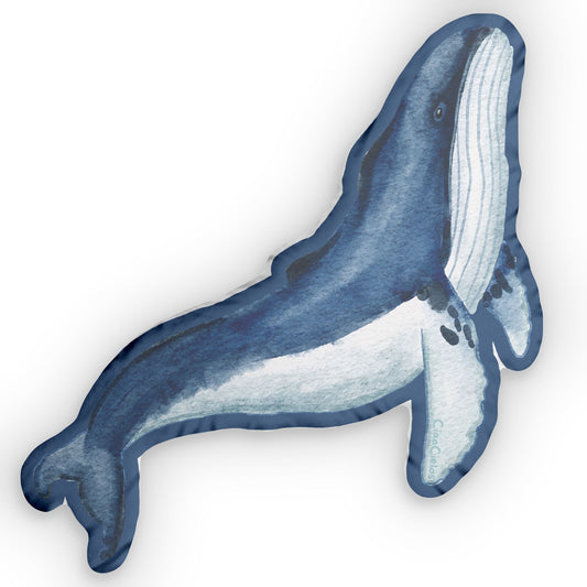 Baleine/Whale Shaped Lovey Pillow  — Whimsical Animal Decor