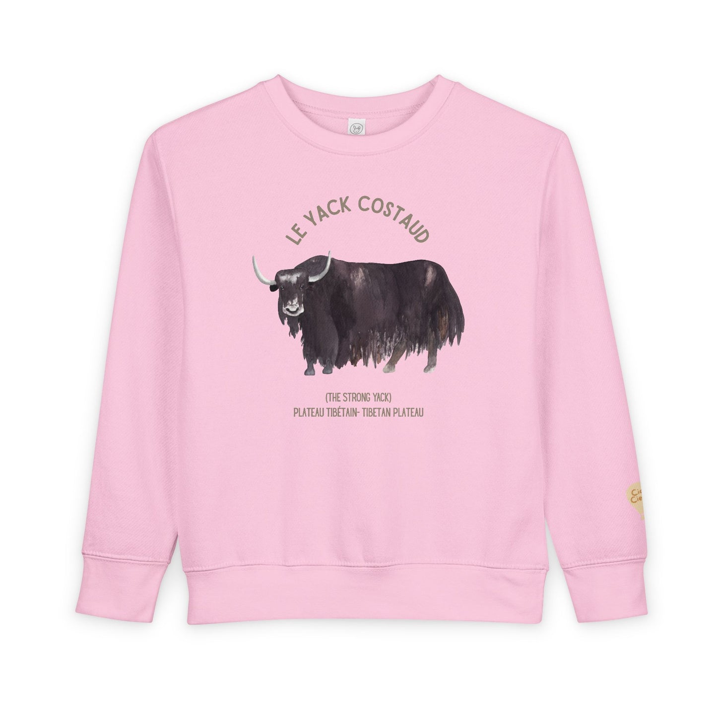 Yack/Yak Animal Graphic Crewneck - Toddler Sweatshirt