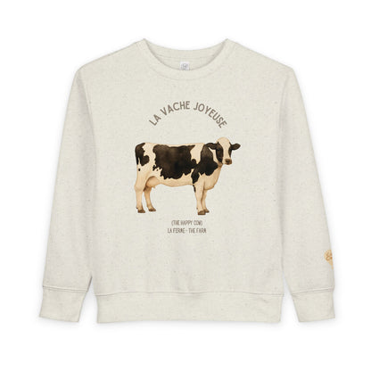 Vache/Cow Animal Graphic Crewneck - Toddler Sweatshirt