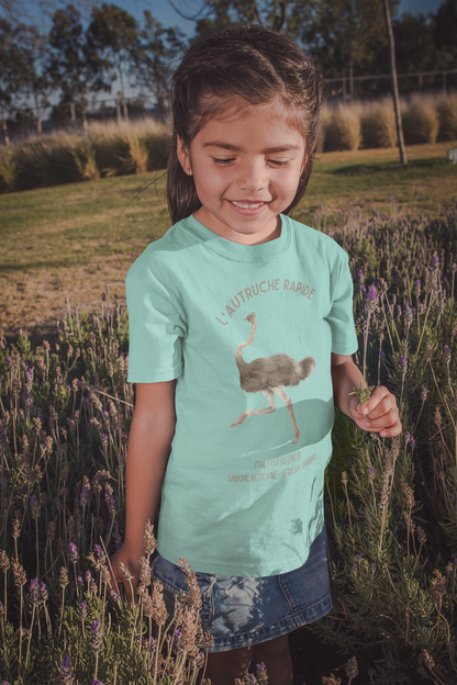 Autruche/Ostrich Toddler Tee — 'L’Autruche Rapide' French Kids Shirt
