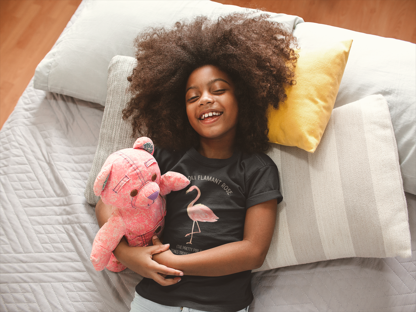 Flamant/Flamingo Toddler Tee — 'Le Joli Flamant Rose' French Kids Shirt