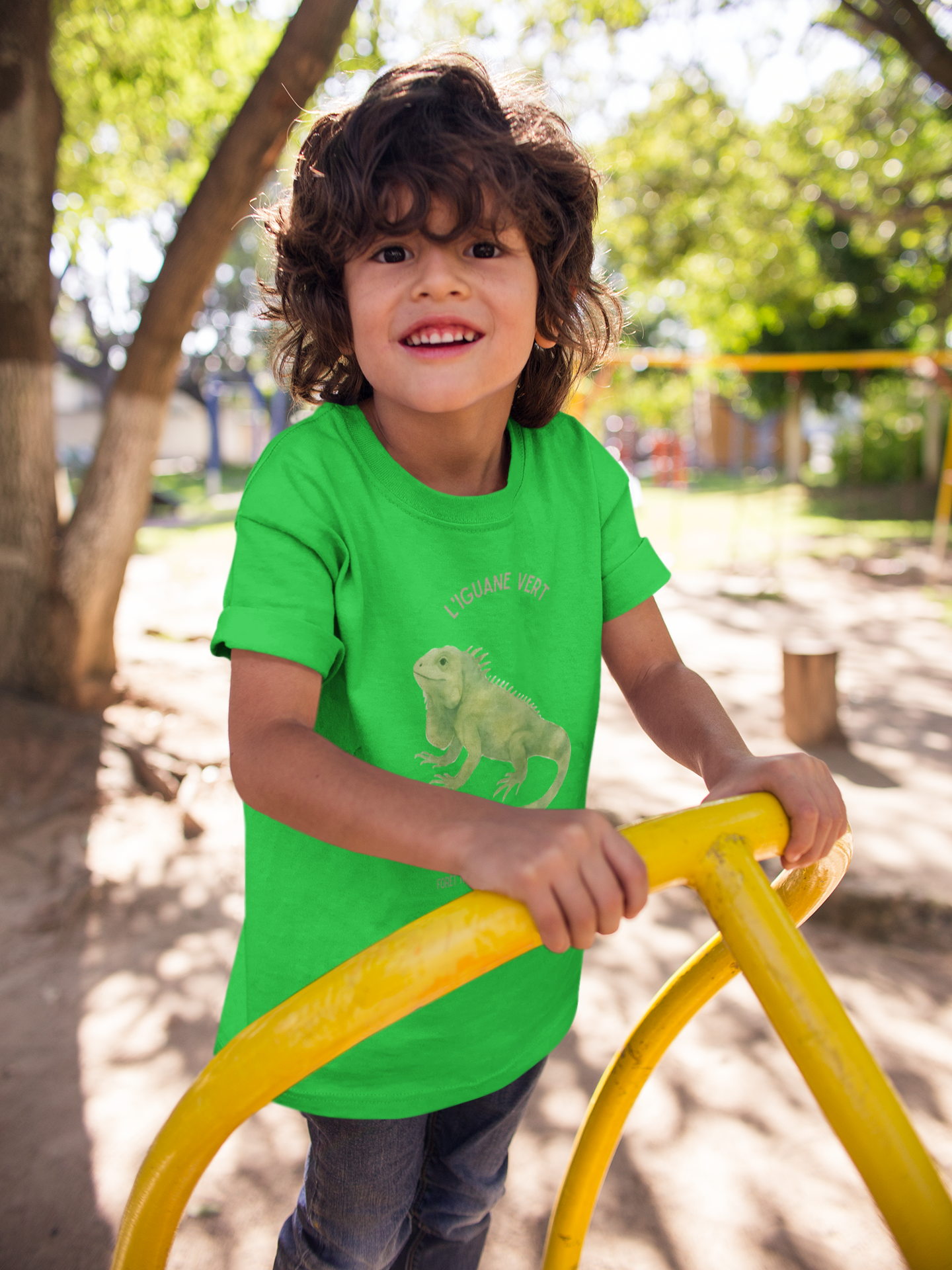 Iguane/Iguana Toddler Shirt — 'L'Iguane Vert' French Kids Shirt