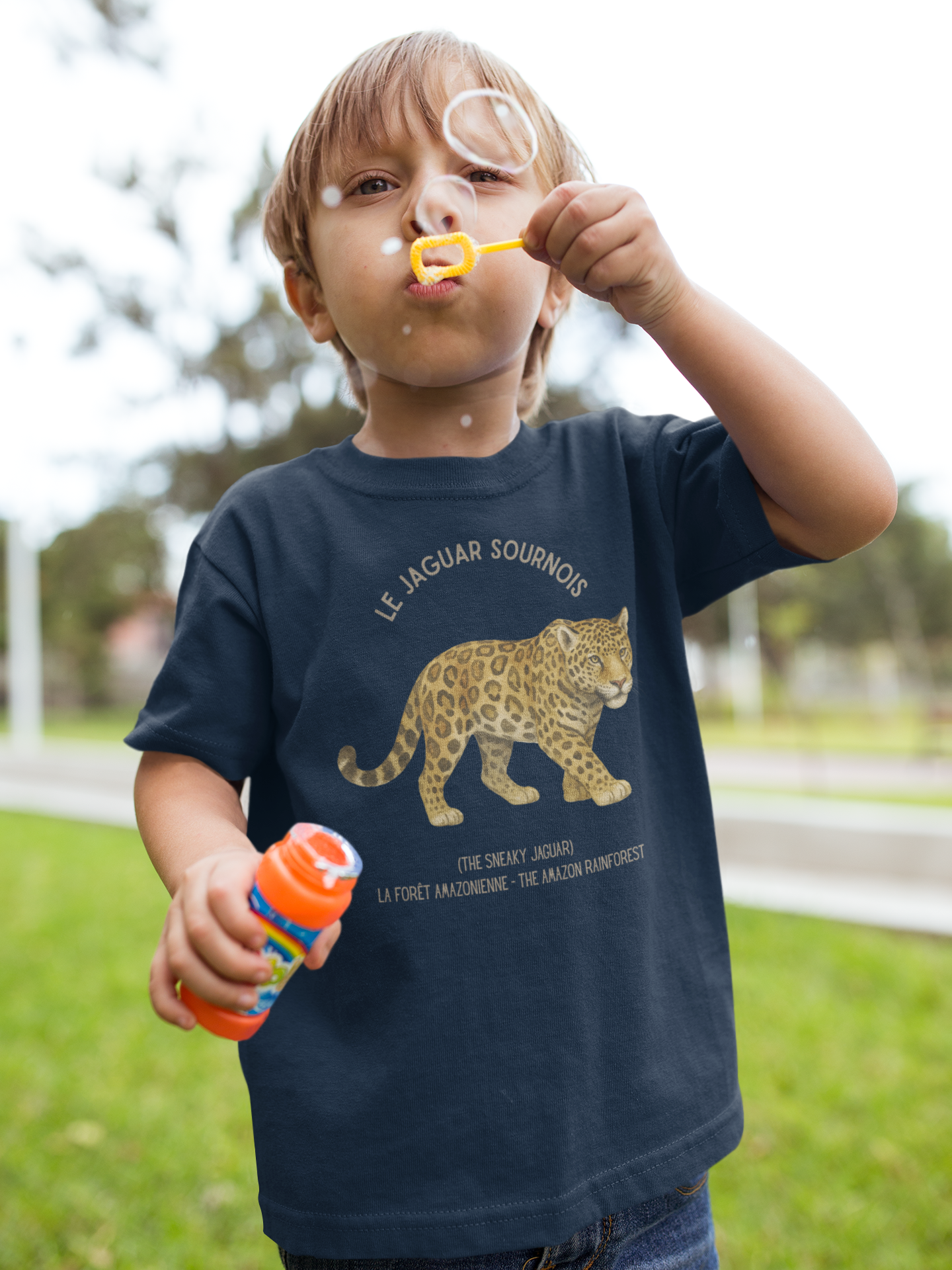 Jaguar Toddler Tee — 'Le Jaguar Sournois' French Kids Shirt