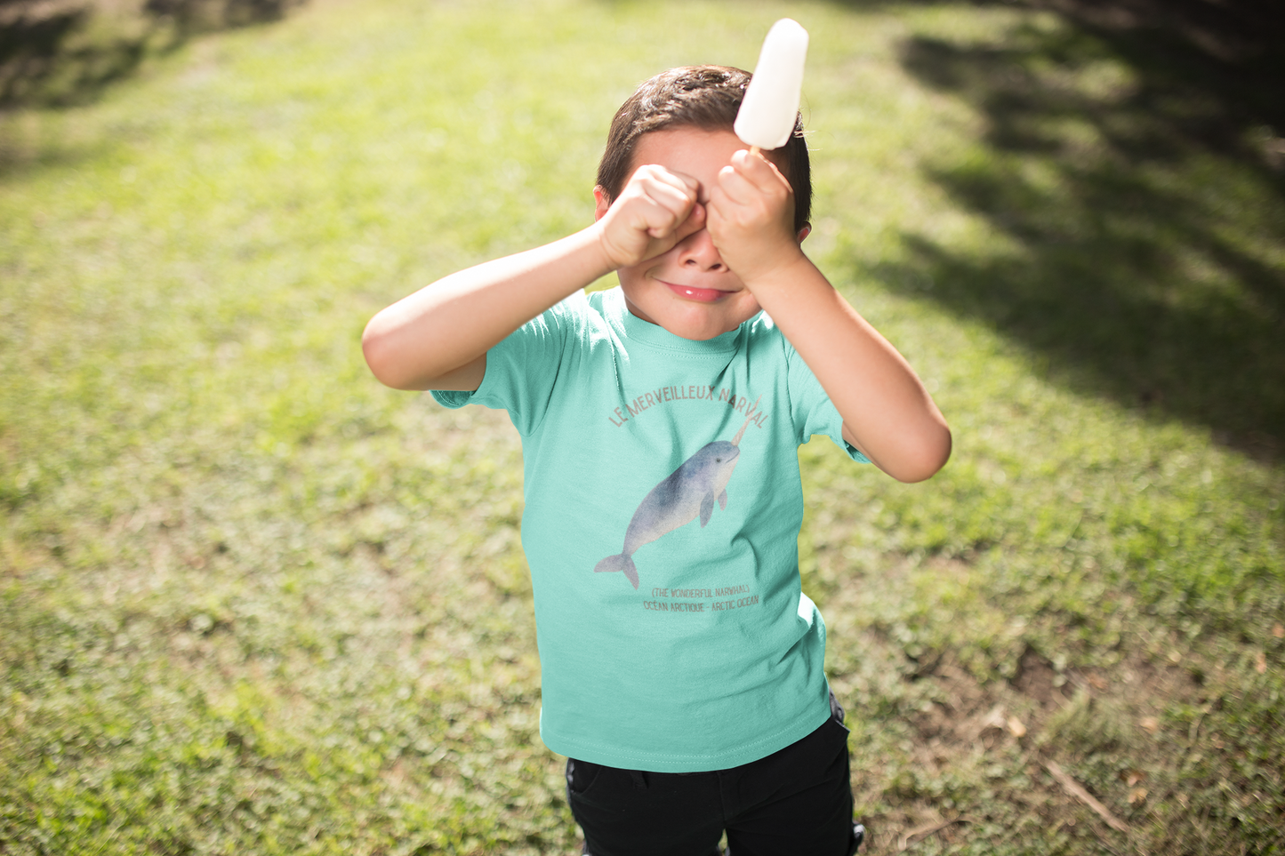 Narval/Narwhal Toddler Tee — 'Le Merveilleux Narval' French Kids Shirt