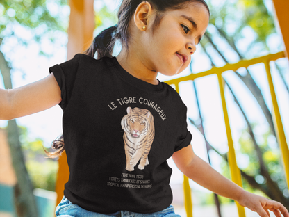 Tigre/Tiger Toddler Tee — 'Le Tigre Courageux' French Kids Shirt