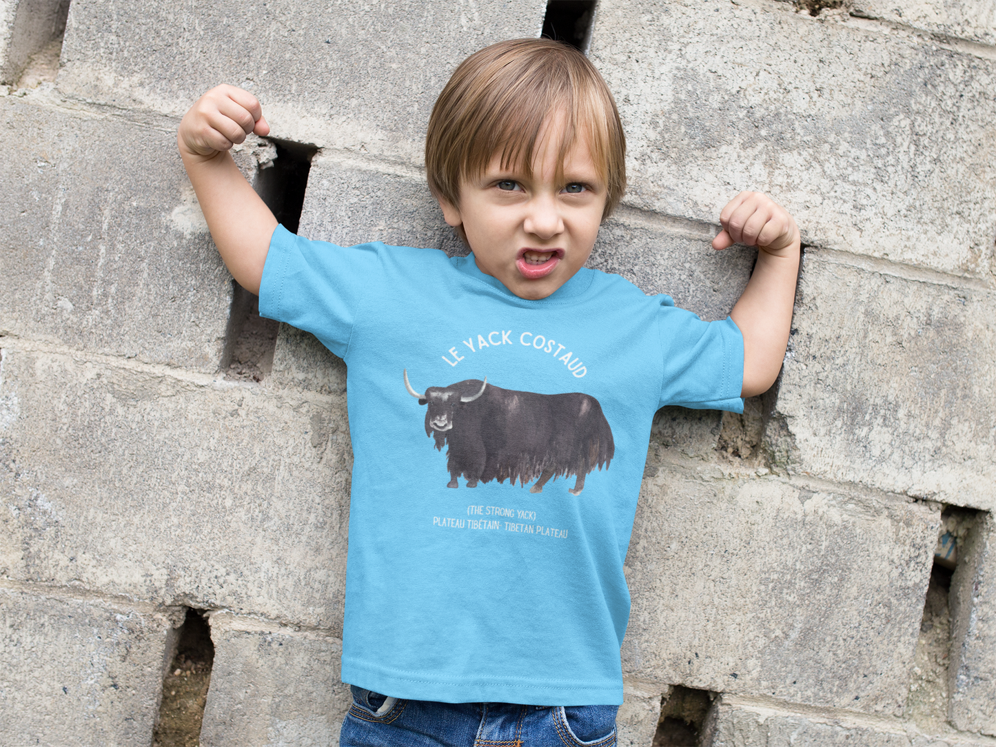 Yack/Yak Toddler Tee — 'Le Yack Costaud' French Kids Shirt