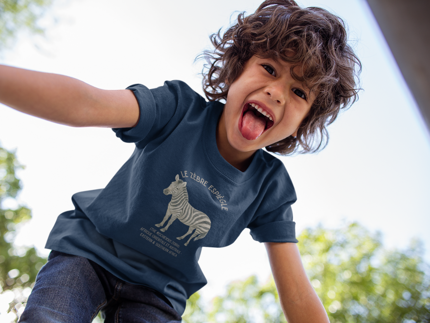 Zèbre/Zebra Toddler Tee — 'Le Zèbre Espiègle' French Kids Shirt