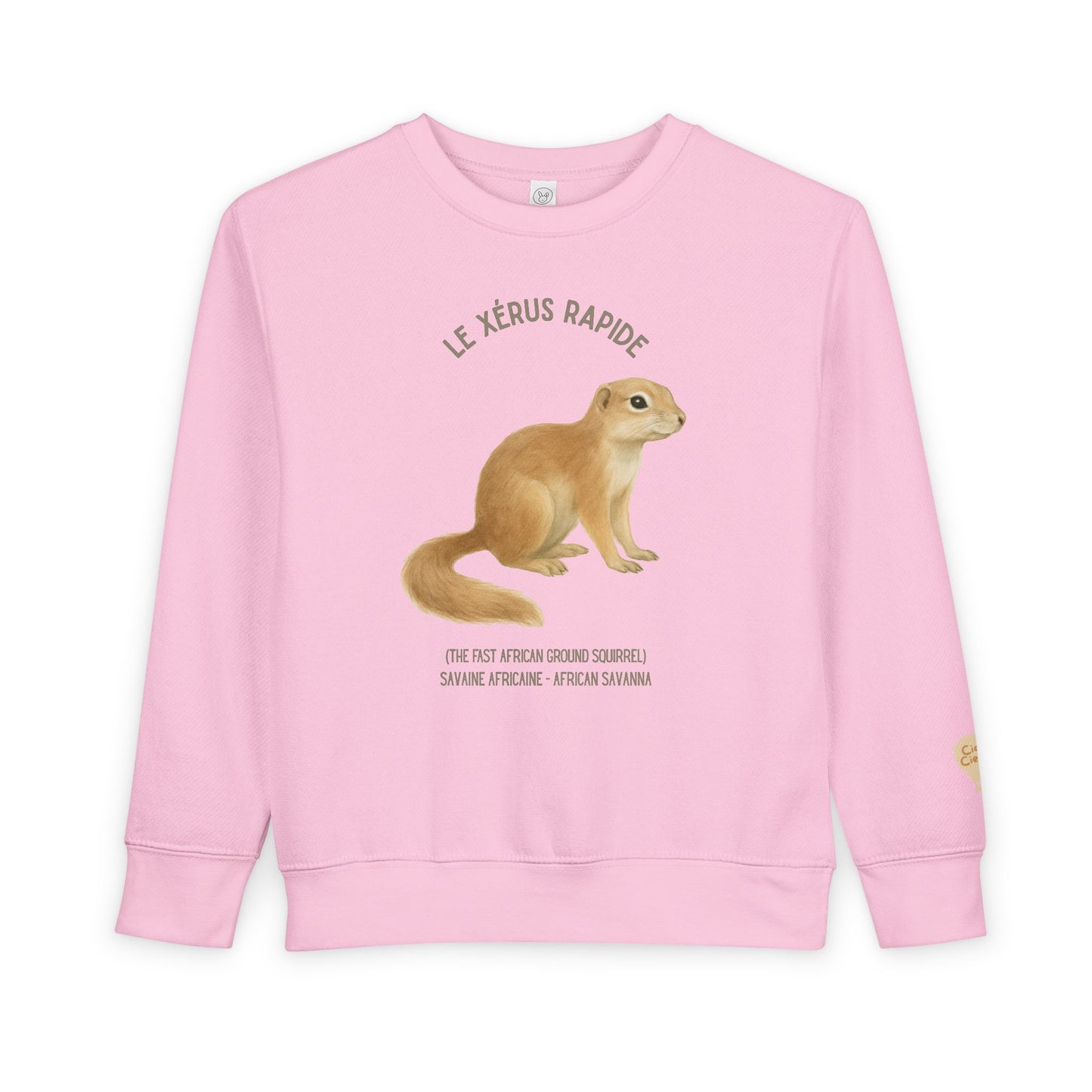 Xérus/African Ground Squirrel Animal Graphic Crewneck - Toddler Sweatshirt