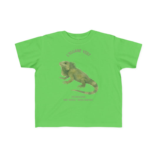 Iguane/Iguana Toddler Shirt — 'L'Iguane Vert' French Kids Shirt