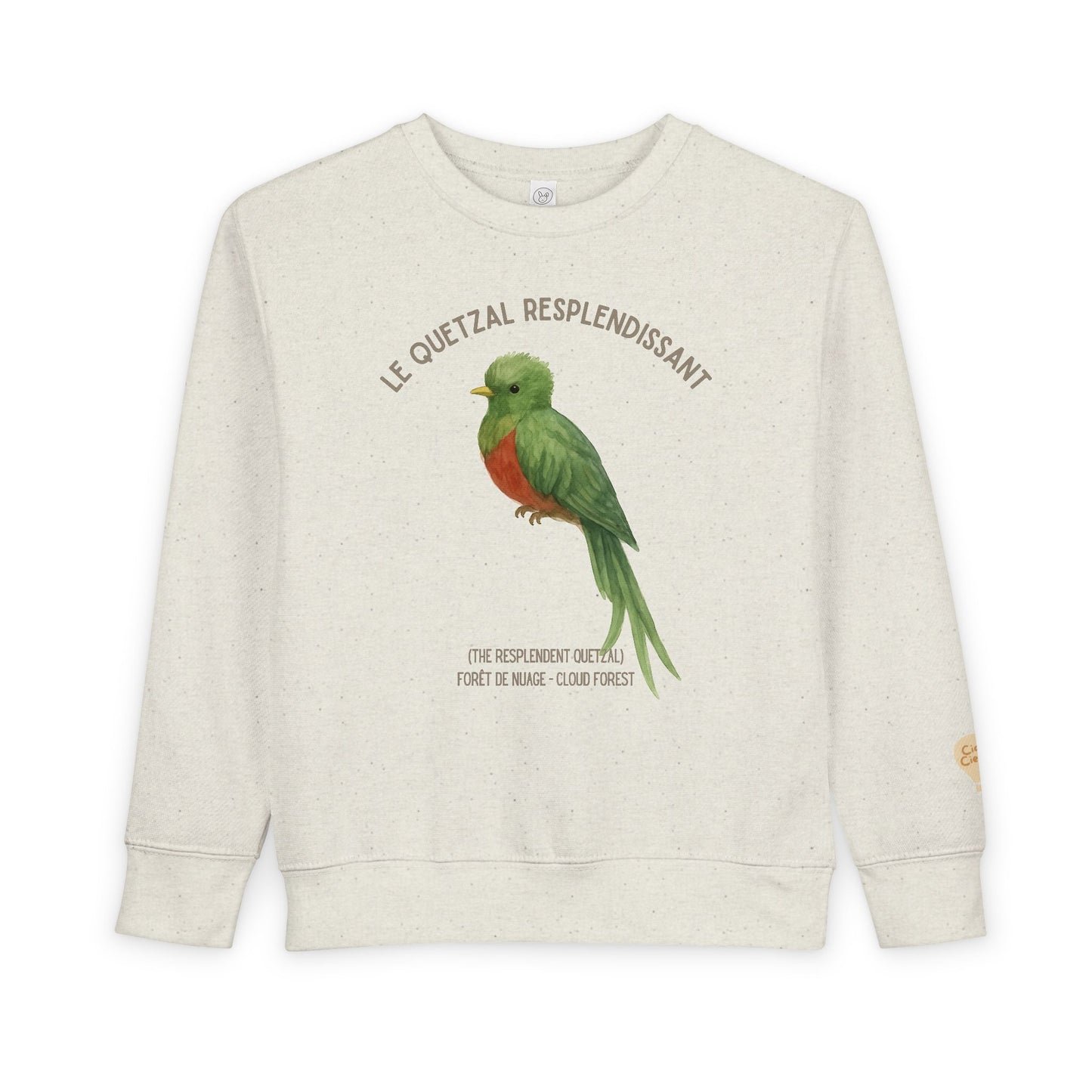Quetzal/Exotic Bird Animal Graphic Crewneck - Toddler Sweatshirt