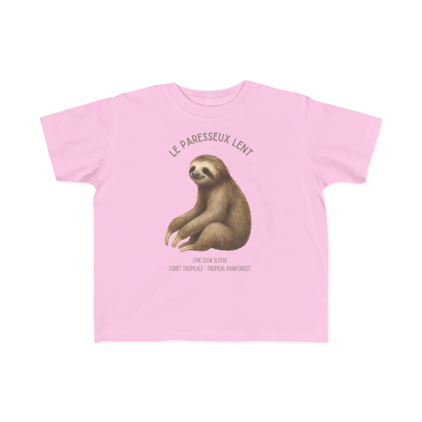 Paresseux/Sloth Toddler Tee — 'Le Paresseux Lent' French Kids Shirt
