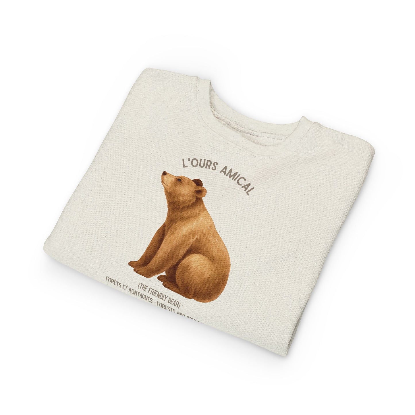 Ours/Bear Animal Graphic Crewneck - Toddler Sweatshirt