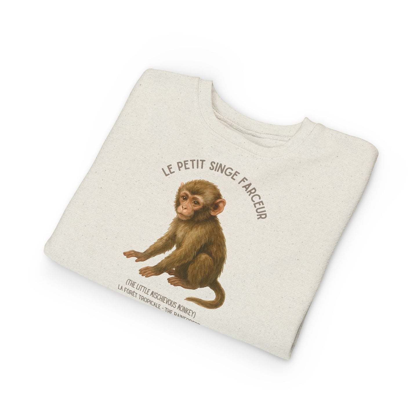 Singe/Monkey Animal Graphic Crewneck - Toddler Sweatshirt