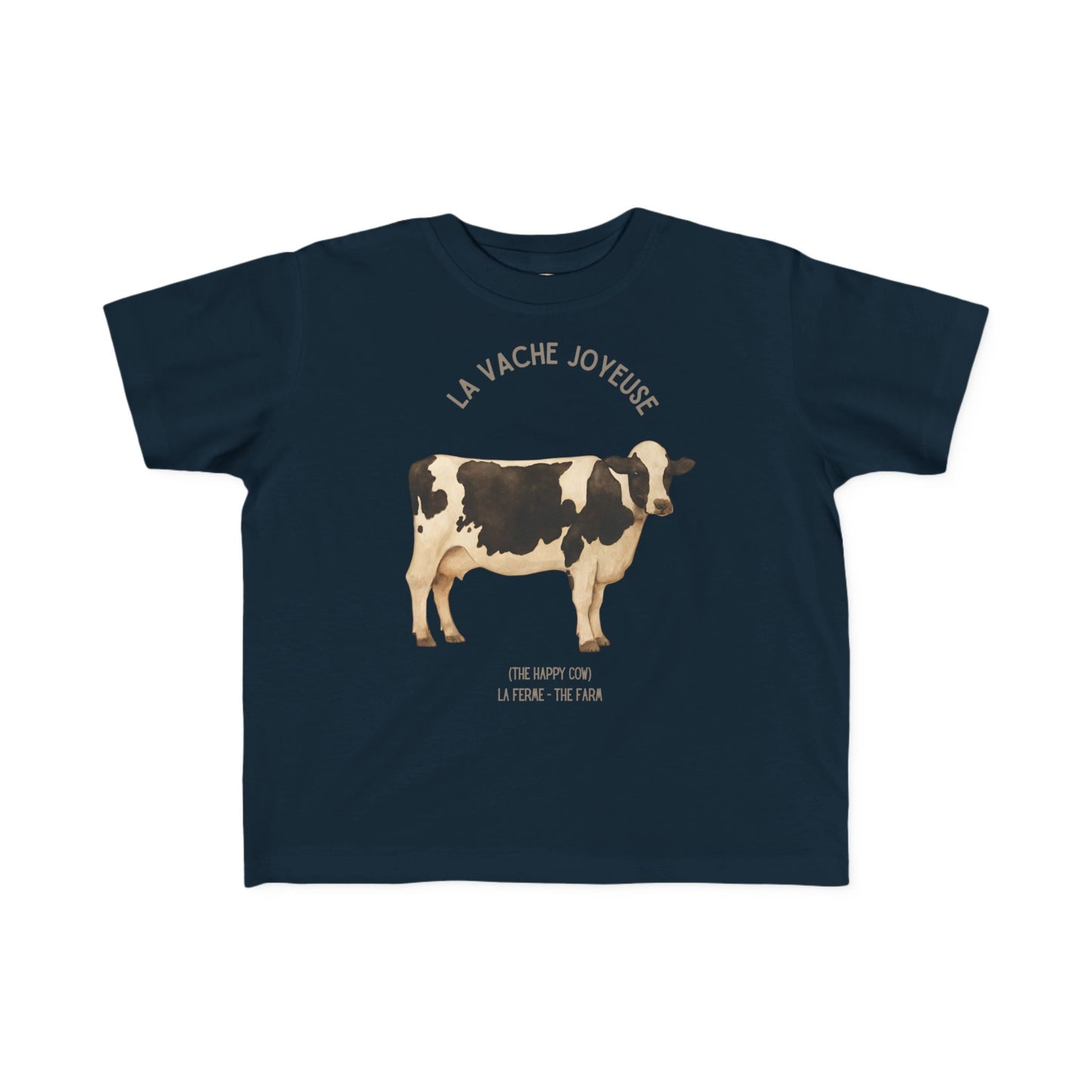 Vache/Cow Toddler Tee — 'La Vache Joyeuse' French Kids Shirt