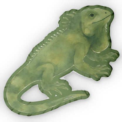 Iguane/Iguana Shaped Lovey Pillow  — Whimsical Animal Decor
