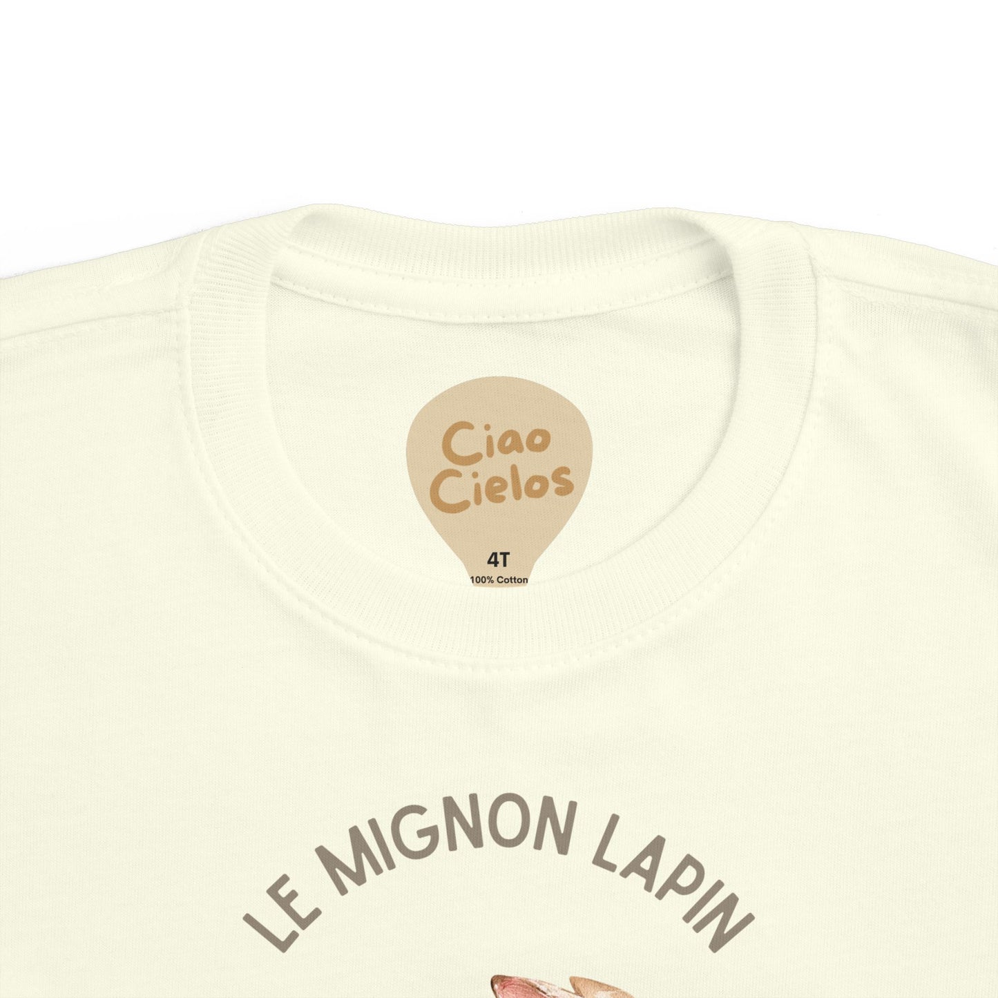 Lapin/Bunny Toddler Tee — 'Le Mignon Lapin' French Kids Shirt