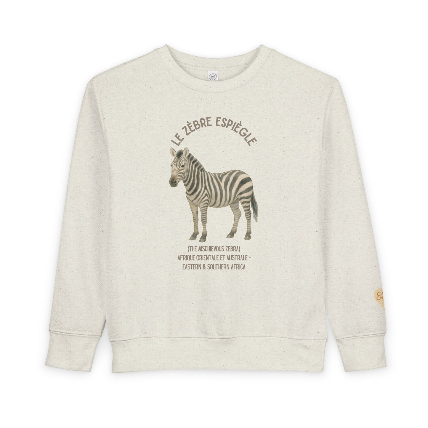 Zèbre/Zebra Animal Graphic Crewneck - Toddler Sweatshirt