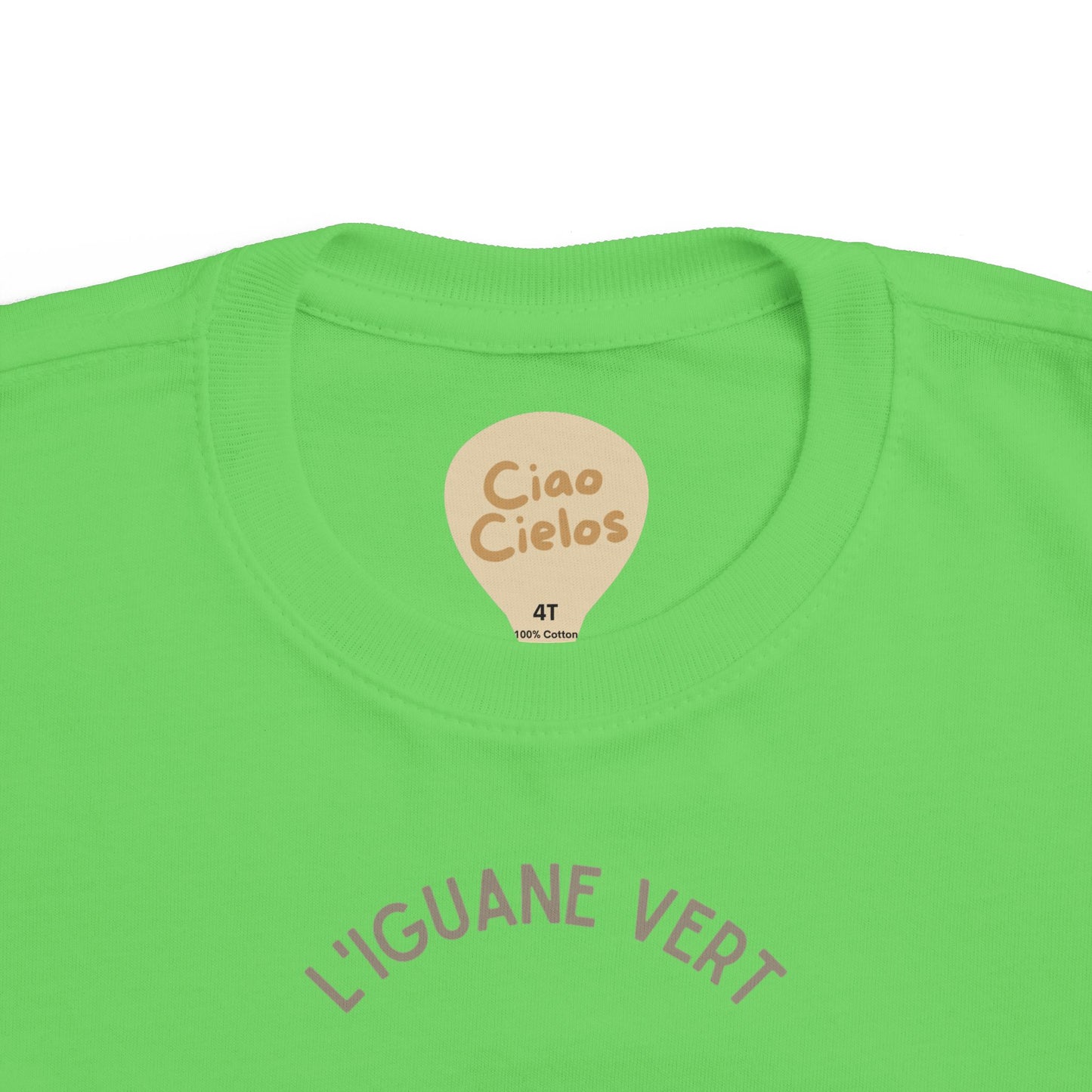 Iguane/Iguana Toddler Shirt — 'L'Iguane Vert' French Kids Shirt