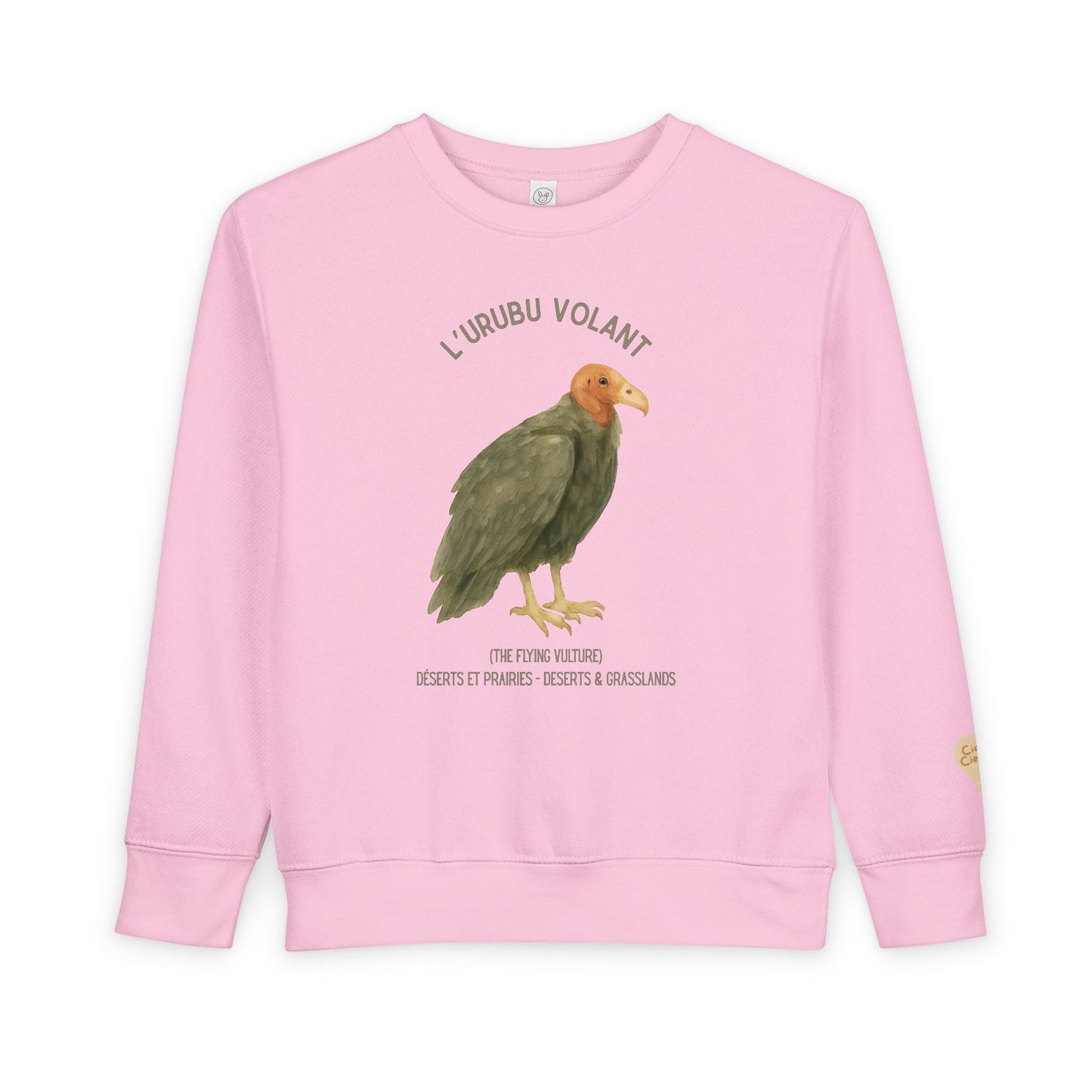 Urubu/Vulture Animal Graphic Crewneck - Toddler Sweatshirt