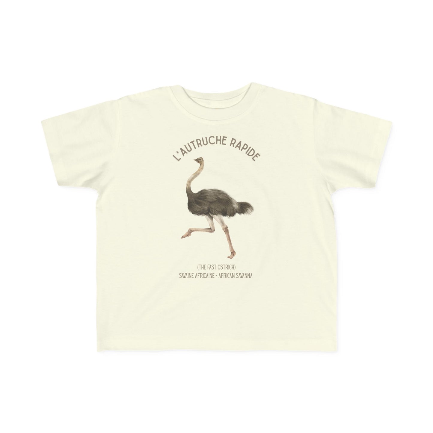 Autruche/Ostrich Toddler Tee — 'L’Autruche Rapide' French Kids Shirt