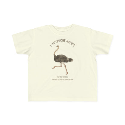 Autruche/Ostrich Toddler Tee — 'L’Autruche Rapide' French Kids Shirt
