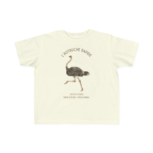 Autruche/Ostrich Toddler Tee — 'L’Autruche Rapide' French Kids Shirt