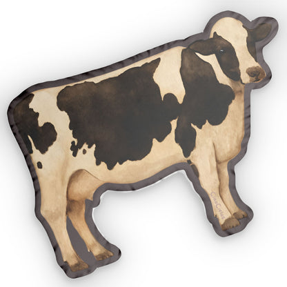 Vache/Cow Shaped Lovey Pillow  — Whimsical Animal Decor