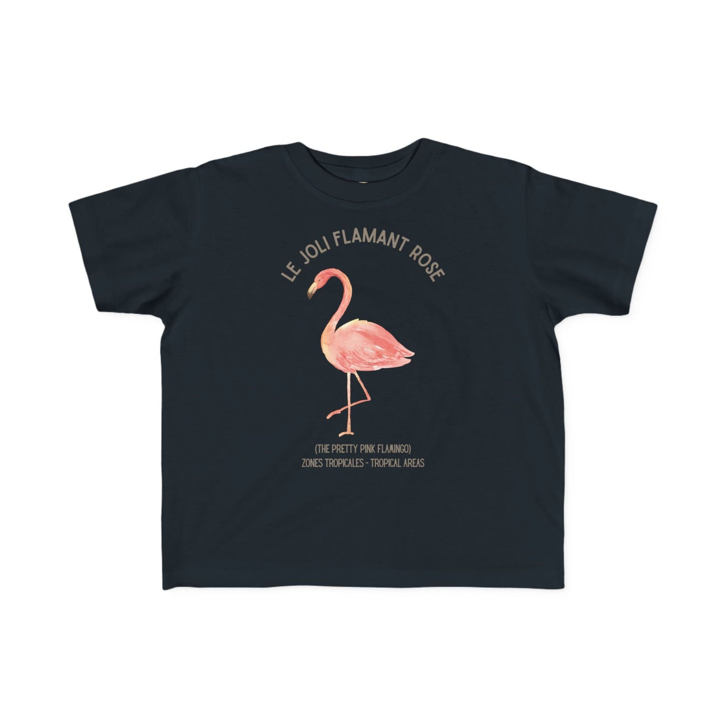 Flamant/Flamingo Toddler Tee — 'Le Joli Flamant Rose' French Kids Shirt