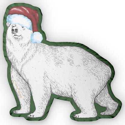 Holiday Polar Bear Pillow – “L’ours polaire”
