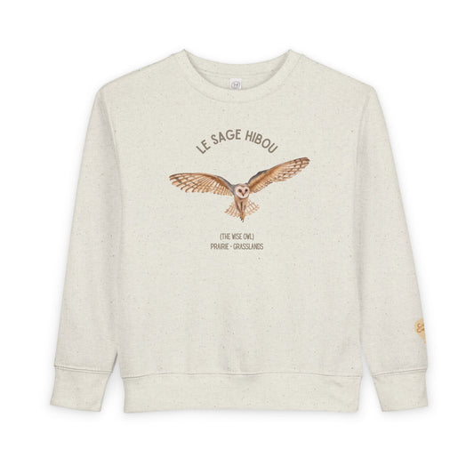 Hibou/Owl Animal Graphic Crewneck - Toddler Sweatshirt