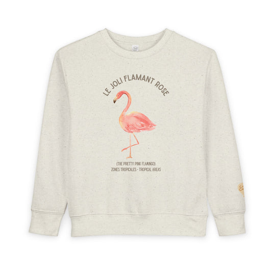 Flamant Rose/Flamingo Animal Graphic Crewneck - Toddler Sweatshirt