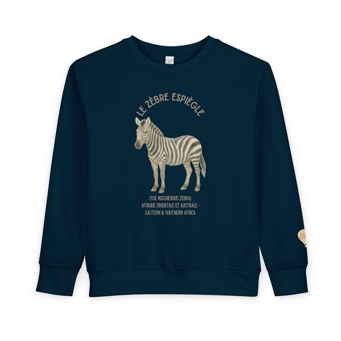 Zèbre/Zebra Animal Graphic Crewneck - Toddler Sweatshirt