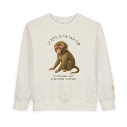 Singe/Monkey Animal Graphic Crewneck - Toddler Sweatshirt