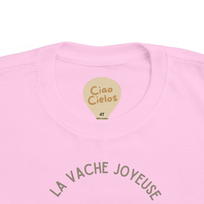 Vache/Cow Toddler Tee — 'La Vache Joyeuse' French Kids Shirt