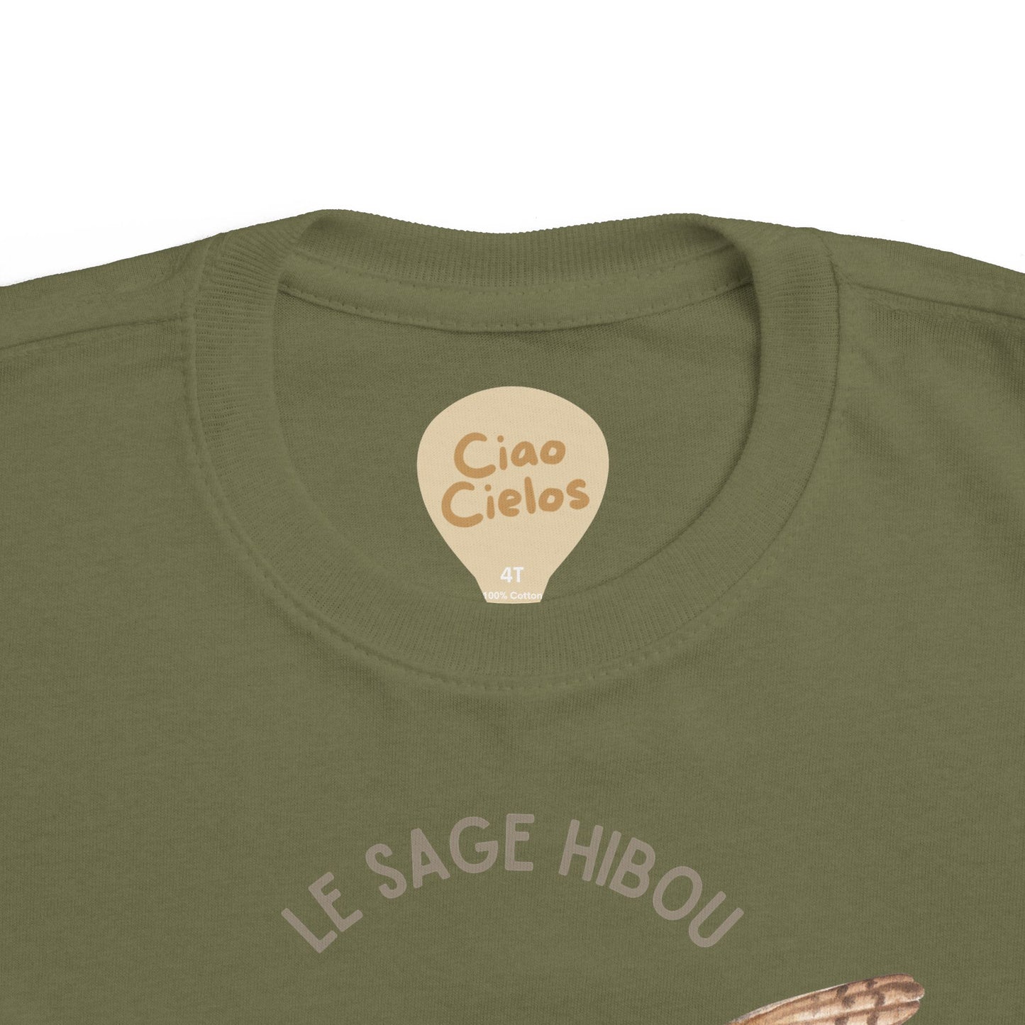 Hibou/Owl Toddler Tee — 'Le Sage Hibou' French Kids Tee