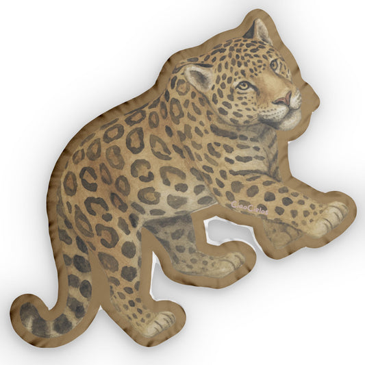 Jaguar/Jaguar Shaped Lovey Pillow  — Whimsical Animal Decor
