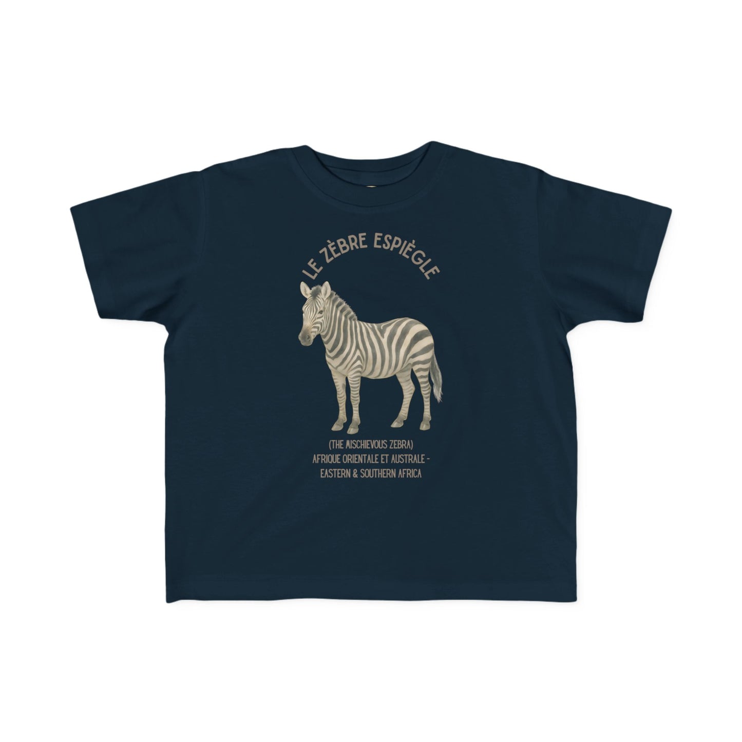 Zèbre/Zebra Toddler Tee — 'Le Zèbre Espiègle' French Kids Shirt
