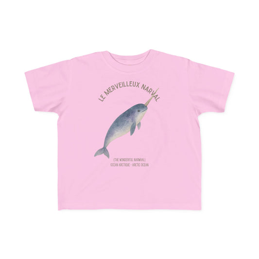 Narval/Narwhal Toddler Tee — 'Le Merveilleux Narval' French Kids Shirt