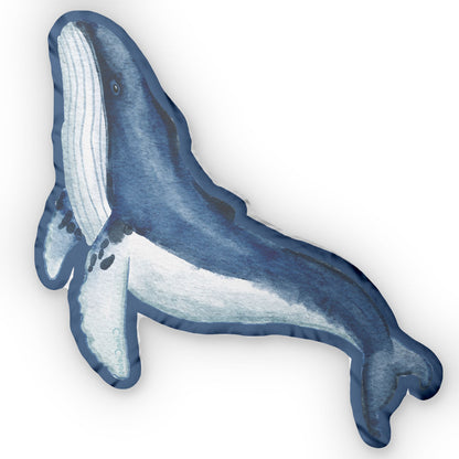 Baleine/Whale Shaped Lovey Pillow  — Whimsical Animal Decor
