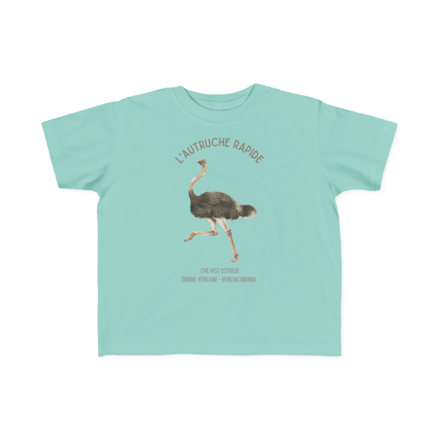 Autruche/Ostrich Toddler Tee — 'L’Autruche Rapide' French Kids Shirt