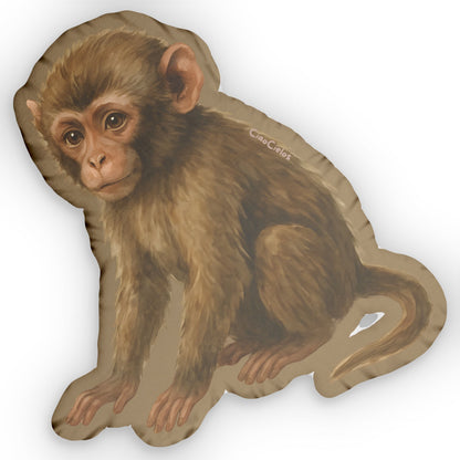 Singe/Monkey Shaped Lovey Pillow  — Whimsical Animal Decor