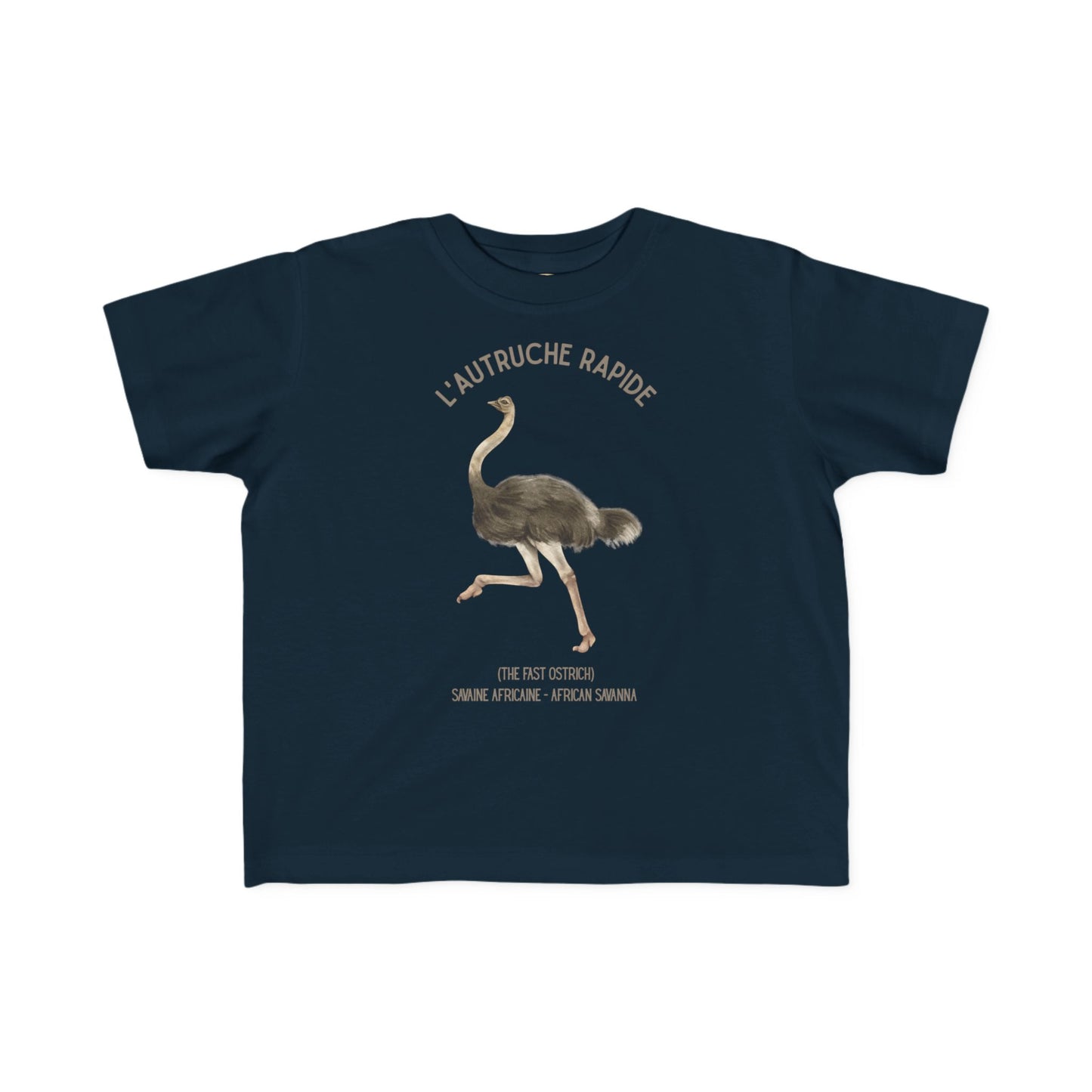 Autruche/Ostrich Toddler Tee — 'L’Autruche Rapide' French Kids Shirt