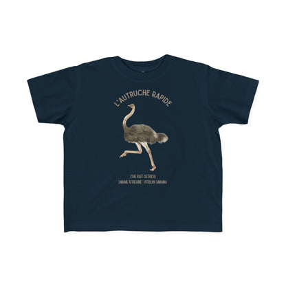 Autruche/Ostrich Toddler Tee — 'L’Autruche Rapide' French Kids Shirt