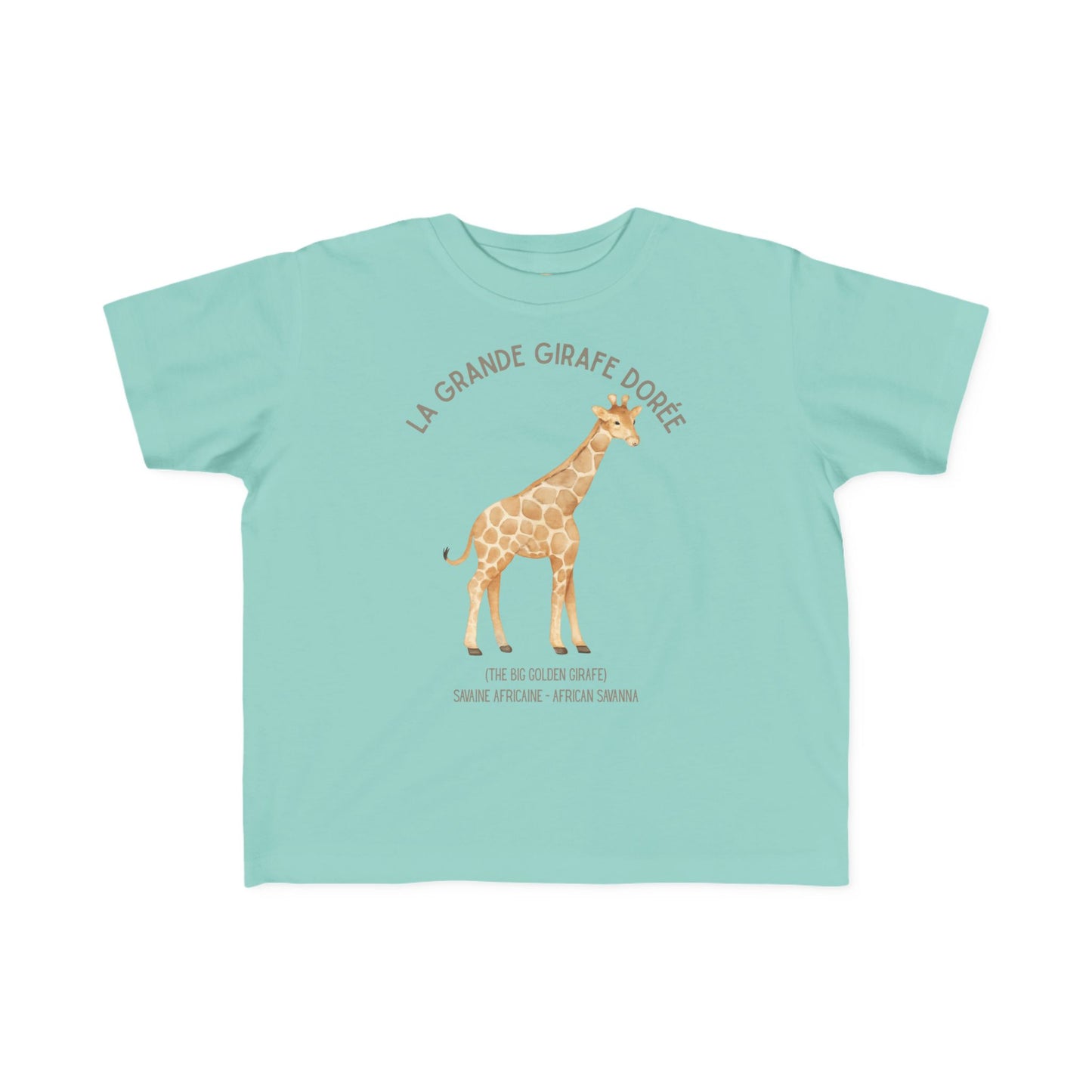 Girafe/Giraffe Toddler Tee— 'La Grande Girafe Dorée' French Kids Shirt