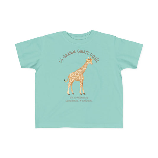 Girafe/Giraffe Toddler Tee— 'La Grande Girafe Dorée' French Kids Shirt