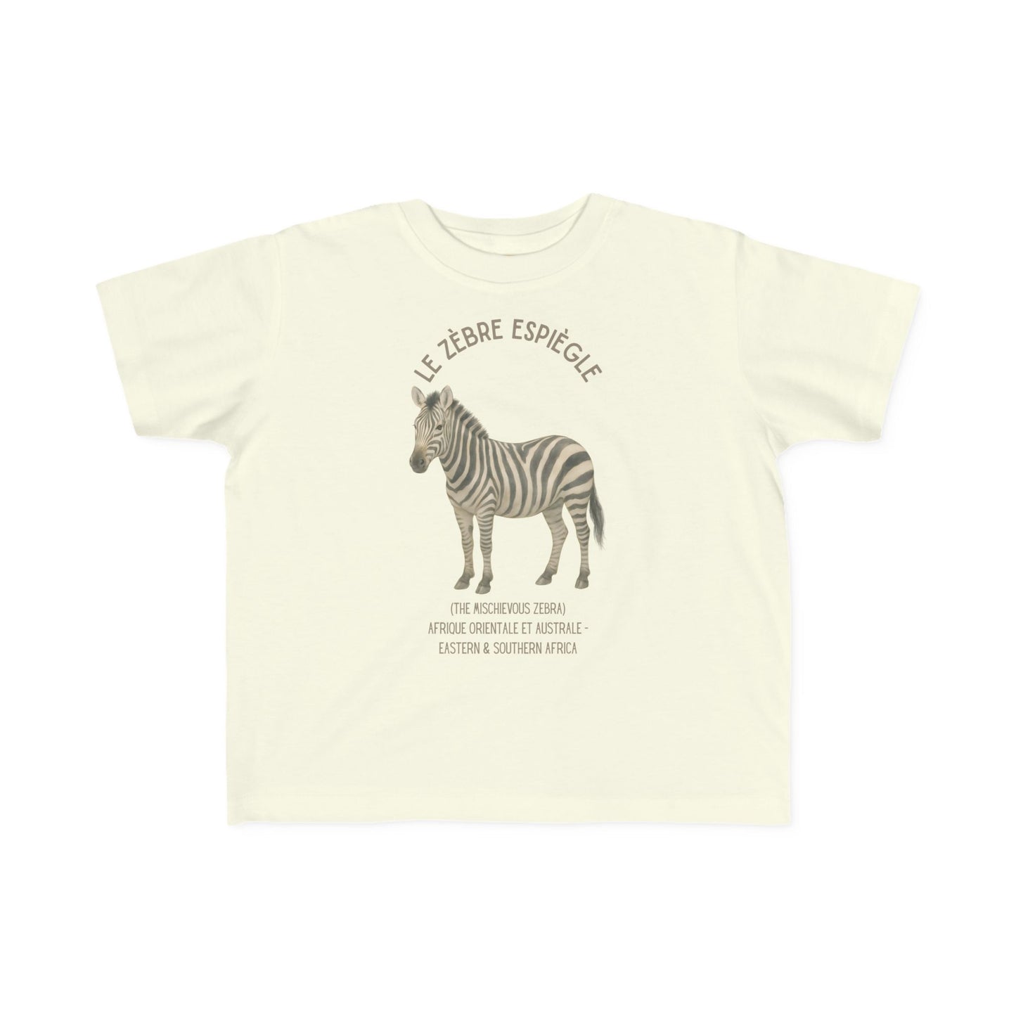Zèbre/Zebra Toddler Tee — 'Le Zèbre Espiègle' French Kids Shirt